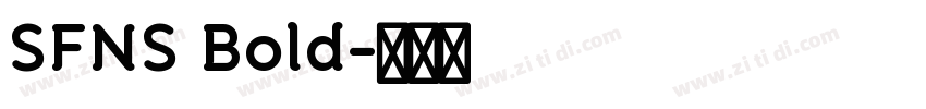 SFNS Bold字体转换